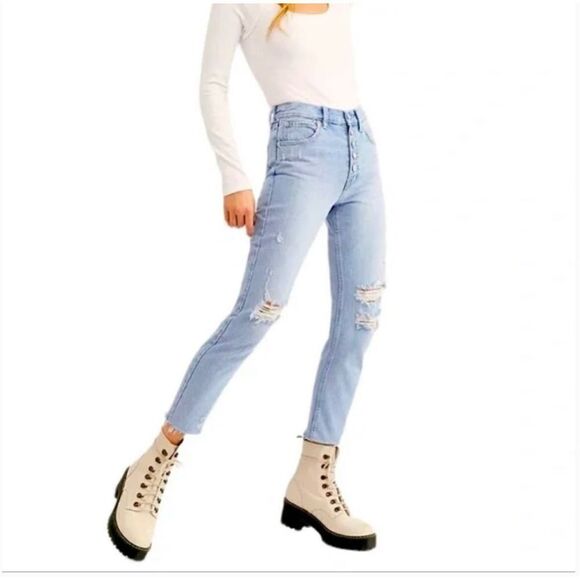 Free People We The Free Blossom Rigid Skinny Jeans Size 28 - Picture 1 of 16